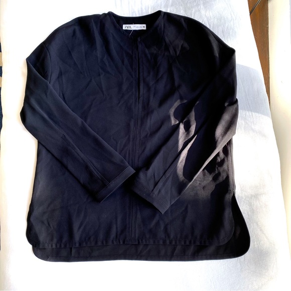 🖤 ZARA BLACK BASIC LOOSE FIT BLOUSE! - Picture 6 of 13